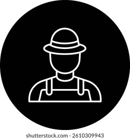 Farmer vector icon. Can be used for printing, mobile and web applications.