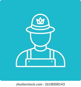 Icono de Vector de agricultor. Se puede utilizar para aplicaciones de impresión, móviles y de Web.