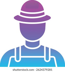 Farmer vector icon. Can be used for printing, mobile and web applications.