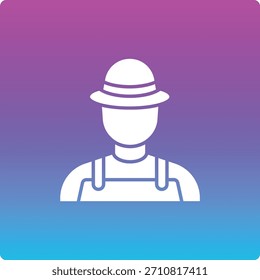 Icono de Vector de agricultor. Se puede utilizar para aplicaciones de impresión, móviles y de Web.