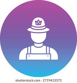 Icono de Vector de agricultor. Se puede utilizar para aplicaciones de impresión, móviles y de Web.