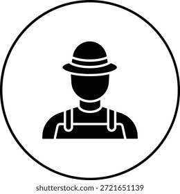 Icono de Vector de agricultor. Se puede utilizar para aplicaciones de impresión, móviles y de Web.