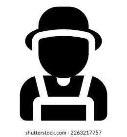 farmer vector icon illustration asset