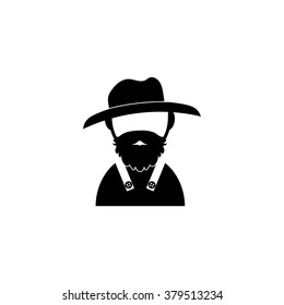 Farmer vector icon. Peple at work.