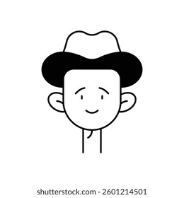 Farmer Vector icon stock illustration