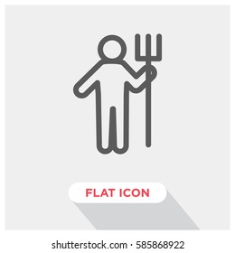 Farmer vector icon, worker symbol. Modern, simple flat vector illustration for web site or mobile app