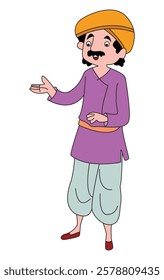 A farmer with vector illustration