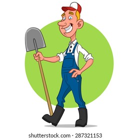 farmer. Vector illustration.