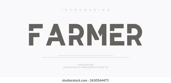 Farmer  vector illustration of alphabet letter A to Z