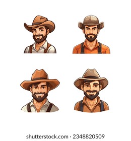 farmer vector illustration flat design