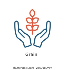 Farmer Vector Two Color Outline IconIcon. Eps 10 file
