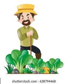 Farmer- und Gemüsegartengrafik