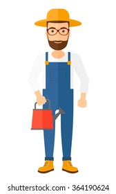 Farmer with watering can.