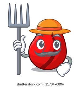 Farmer whole cola nuts in market cartoon