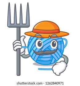Farmer wool ball in a shape cartoon