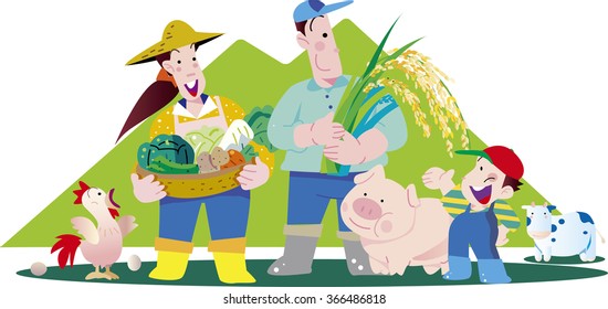 Farmers and animal husbandry