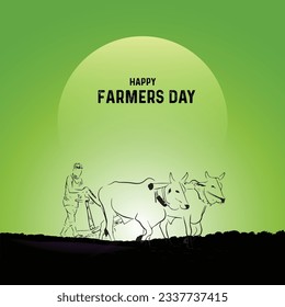 Farmers Day. Happy farmers day creative concept.