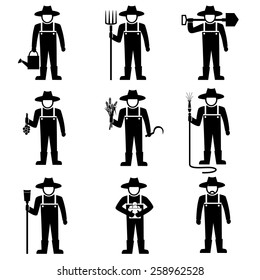 Farmers Figure Pictogram.Vector  