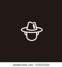 Farmers Hat Cowboy Vector Figure Pictogram icon vector illustration