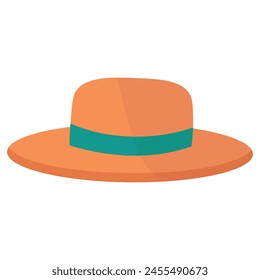 Farmer's hat. Flat vector illustration