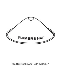 Farmer's hat icon vector illustration simple design