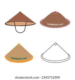 Farmer's hat icon vector illustration simple design