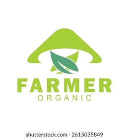  farmer's hood logo and green leaves