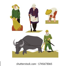 Farmers are an important job in our lives, they grow rice, corn, and other tubers for our food needs. In the fields they plant, plow and harvest our food needs