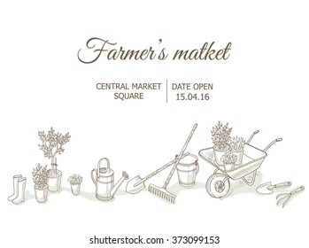 Farmers market background.