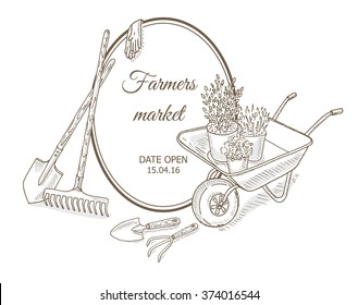 Farmers market background.