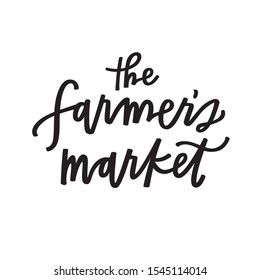 The farmer's market hand lettering