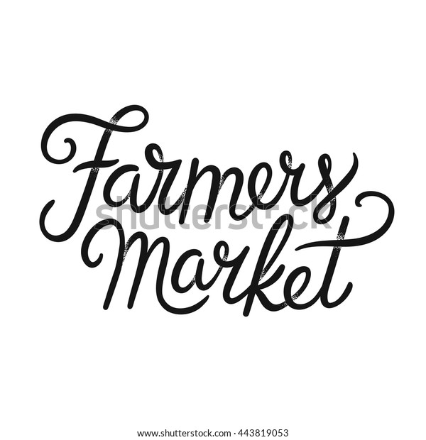 Farmers Market Hand Lettering Retro Vintage Stock Vector (Royalty Free ...