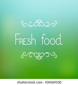 Farmers market label. Suitable for ads, sign boards, packaging, badges, stickers, stamps, icons and identity and web designs. Fresh food. Vector logo.
