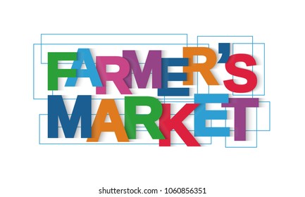 Farmers Market Vector Letters Stock Vector (Royalty Free) 1060856351 ...