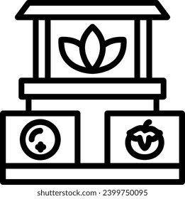 Farmer's Market Vector Linear Icon Design