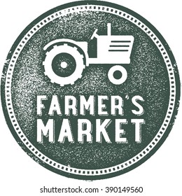 Farmer's Market Vintage Rubber Stamp