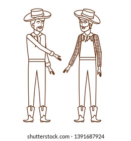 farmers men talking with straw hat