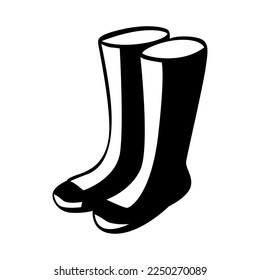 Farmers Shoes illustration design black color silhouette, white background