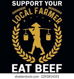 Diseño vectorial de camisetas para agricultores 