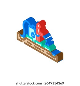 farmers using water contaminated metals for irrigation isometric icon vector. farmers using water contaminated metals for irrigation sign. isolated symbol illustration