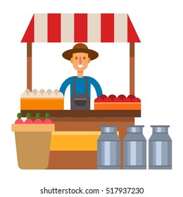 Farmers vector illustration