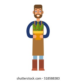 Farmers vector illustration