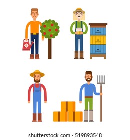 Farmers Vector Illustration Stock Vector (Royalty Free) 519893548 ...