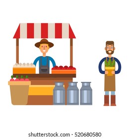 Farmers vector illustration