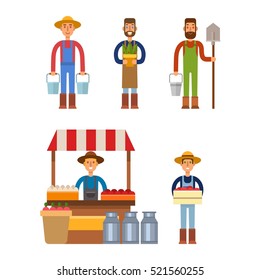 Farmers vector illustration