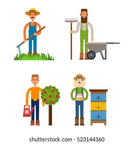 Farmers vector illustration