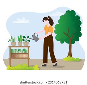 farmers vector illustration cartoon, farmers seeding, farm icon logo isolated on white background 