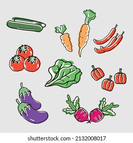 Farm-Fresh Vegetables: Bring a farm-fresh vibe to your visuals with this set of crisp vegetable icons. Each icon is meticulously crafted to add a touch of natural and wholesome appeal