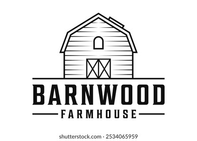 farmhouse, Barn vintage logo design vector illustration