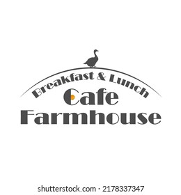 The farmhouse breakfast, lunch, logo design. Vector illustration.